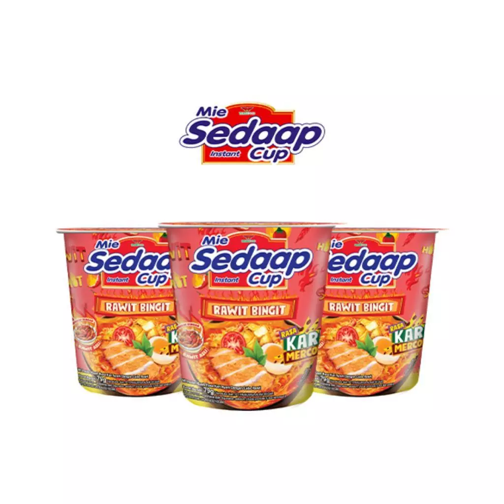 Sedaap Mie Instan Cup Kari Mercon 79 gr x3 - Gambar 2