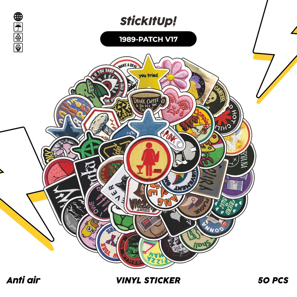 HP 50 Pcs Sticker Pack PATCH V17 Cute Aesthetic Vinyl Waterproof for ...