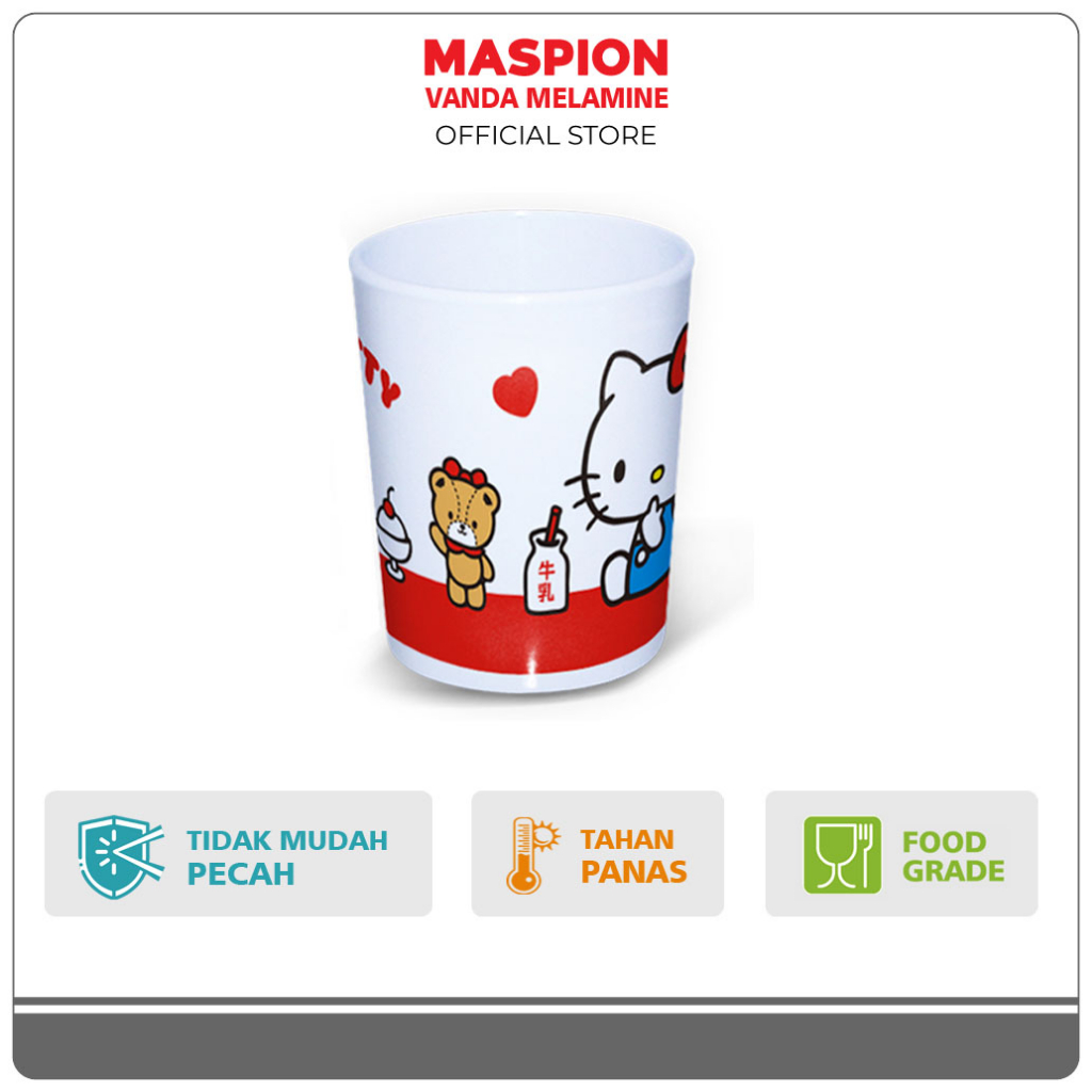 Maspion Vanda Melamin Gelas 3 Inch Hello Kitty - Gambar 3