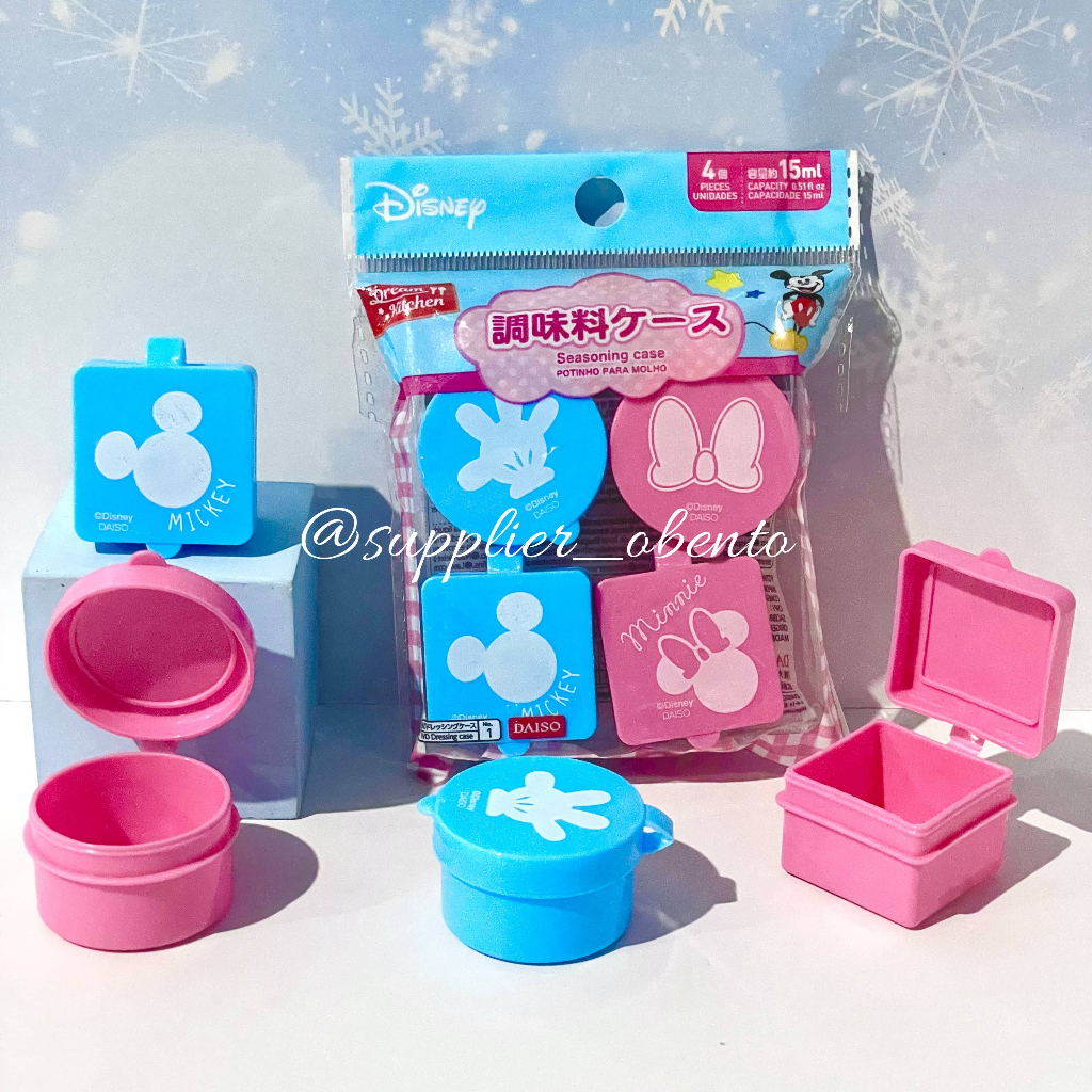 [Daiso] Mini Cup Mayonnaise Mickey Minnie Sauce Cup Disney Mayo Bento