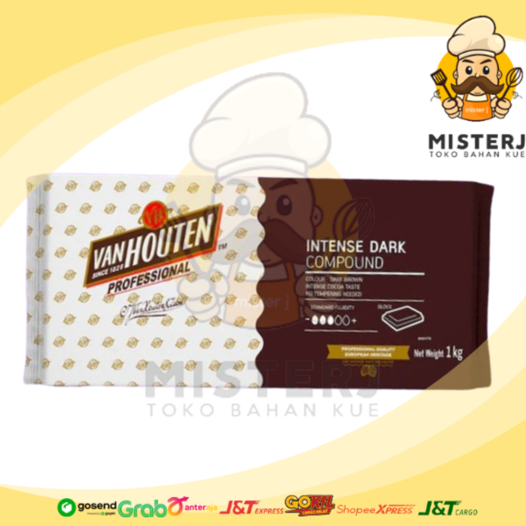 Van Houten Compound Dark Chocolate Block 1kg Van Houten Compound Dark Bar Shopee Singapore 1032