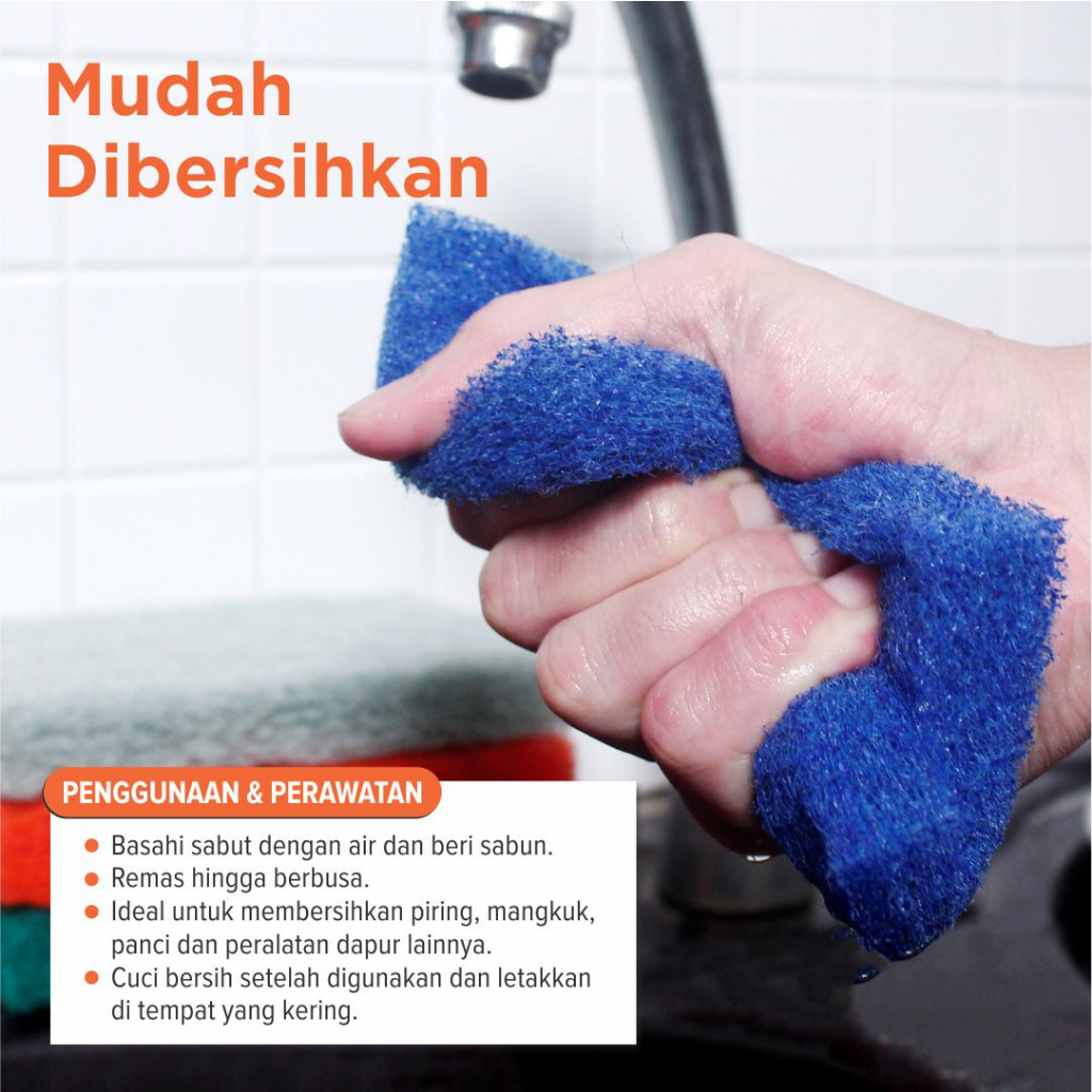 CaTalina 4 Pcs Spons Sabut Cuci Piring - Gambar 3