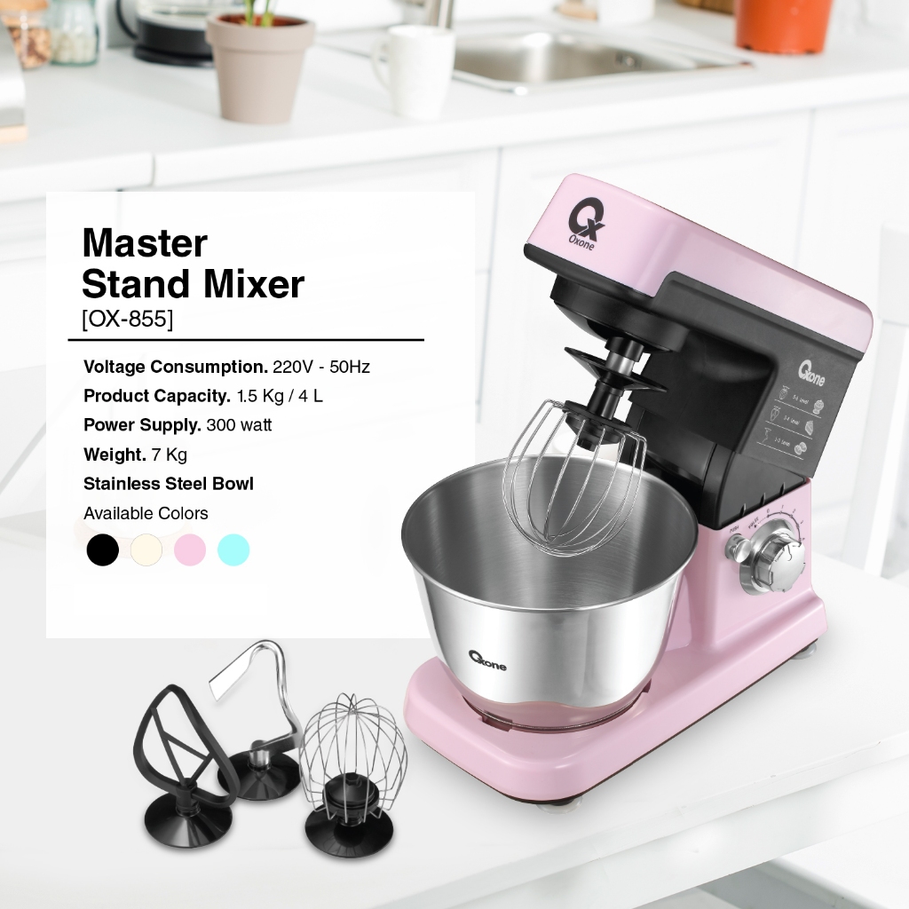 Oxone OX855 Stand Mixer 4 L Stainless Steel - Gambar 3