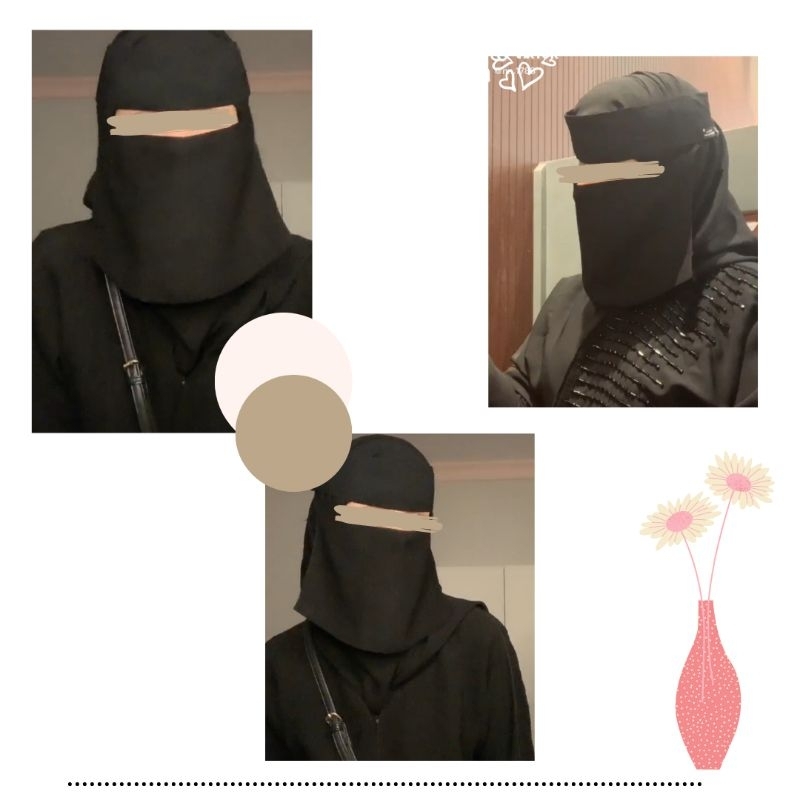 Short NIQAB Veil Imported From SAUDI Arabia. Pendulum BEDOON ESM Etc ...
