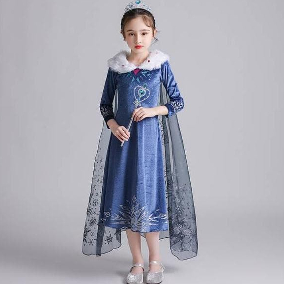 ELSA FROZEN WINTER DRESS/ GIRLS' FROZEN ELSA COSTUME | Shopee Singapore
