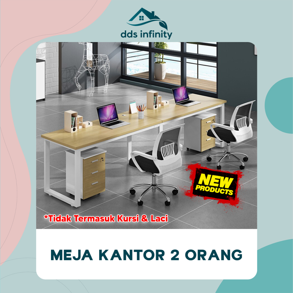 2-person Work Desk Office Desk Study Desk Computer Desk Aesthetic Desk