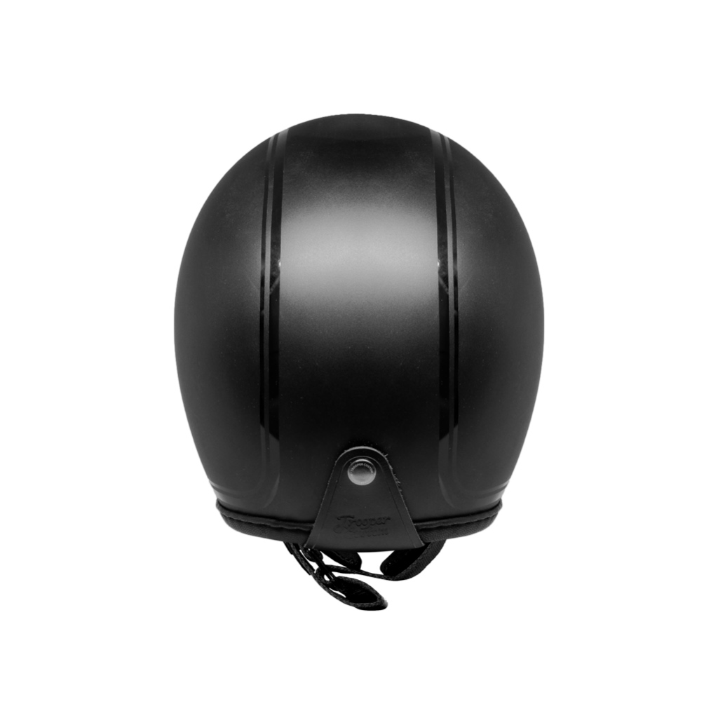 Trooper Custom - Smokey Openface Helmet Black Edition Series - Gambar 4