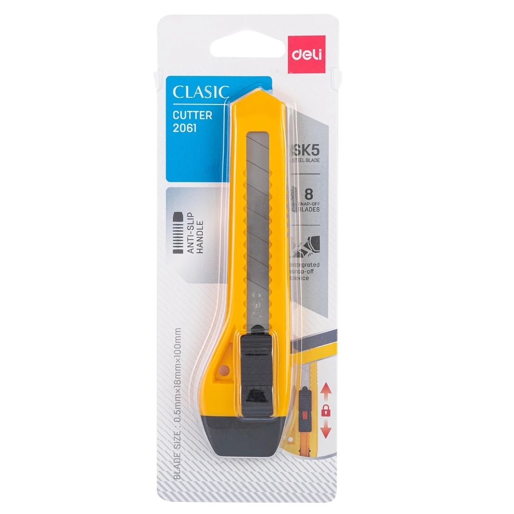 Deli Cutter / Kater Pemotong Pengunci Otomatis E2061 - Gambar 3