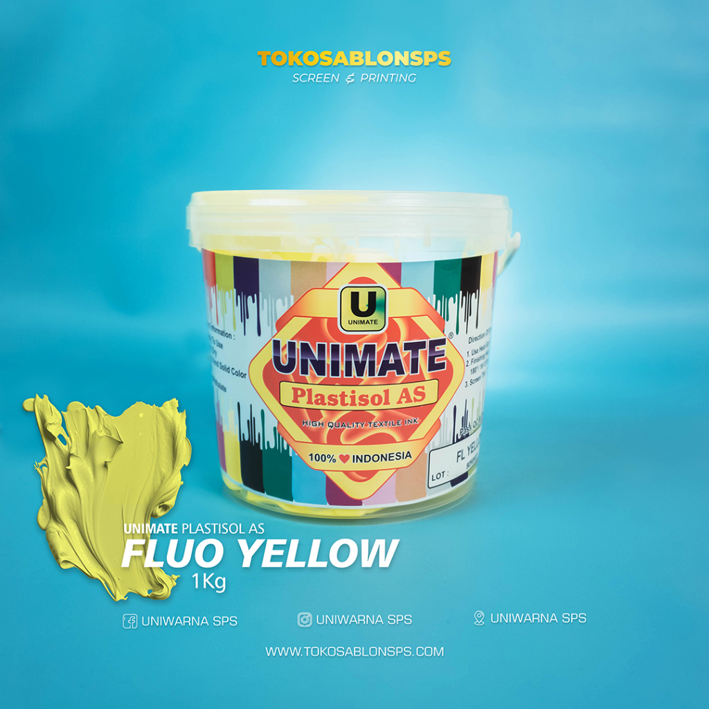 Unimate AS FLUO YELLOW Plastisol Screen Printing Ink @1Kg | Shopee ...