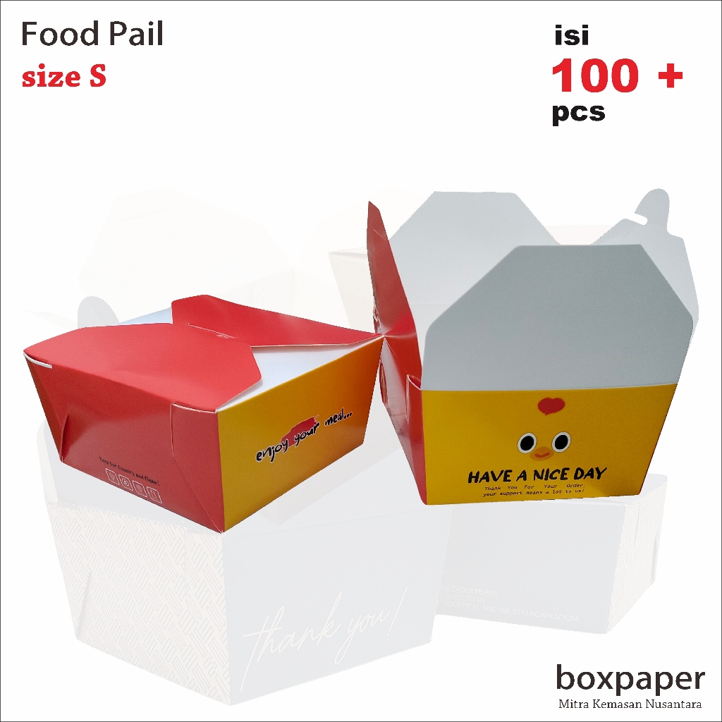 Food Pail size S KFC (100pcs) Eco Pack Packaging Paper | Shopee Singapore