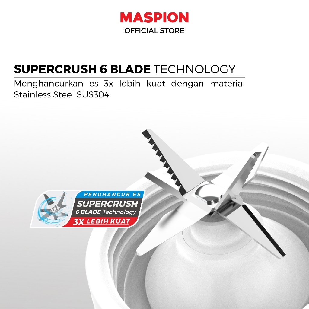 Maspion Pelumat Blender with Dry Miller 1 Liter MT-1252 PL - Gambar 4