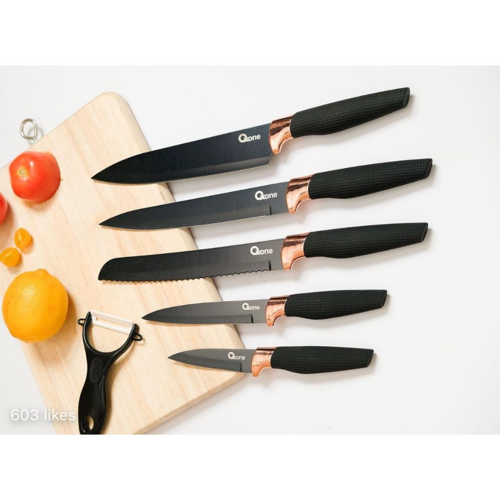 Oxone OX609N Set Pisau Dapur Dengan Pengupas Buah Stainless - Gambar 3