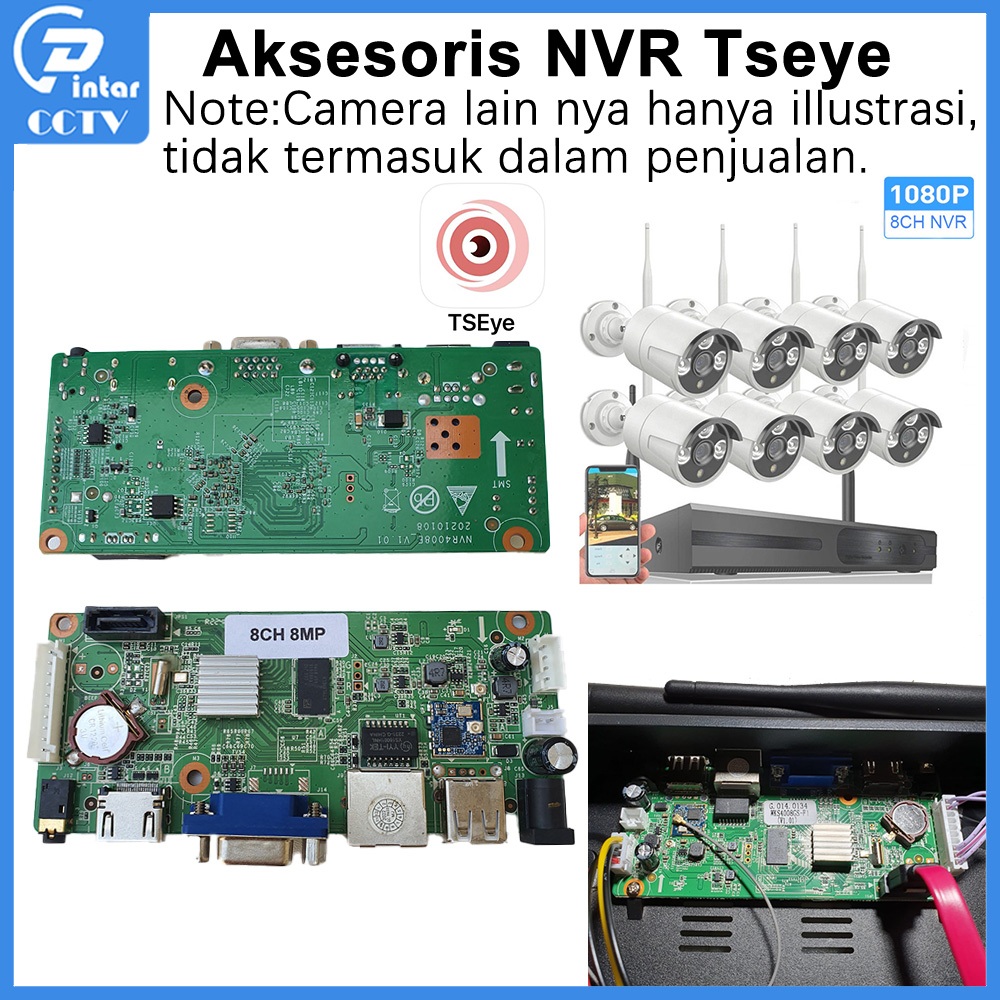 Mesin Original Cctv Nvr Kit 4ch 8ch Engine 8mp App Tseye Camera Nvr