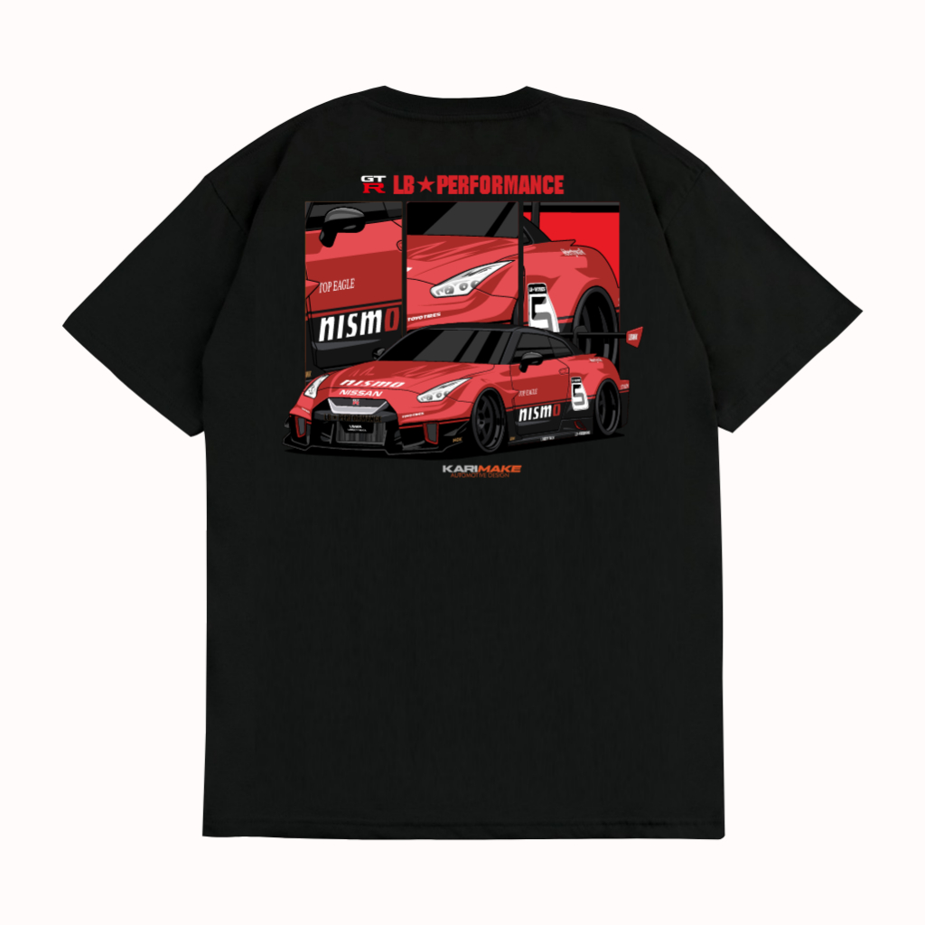 Kr Kaos T Shirt NISSAN SKYLINE R35 LBWK LIBERTY WALK Kaos Automotive ...