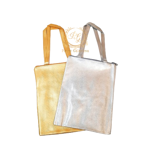 Gold on sale leather tote