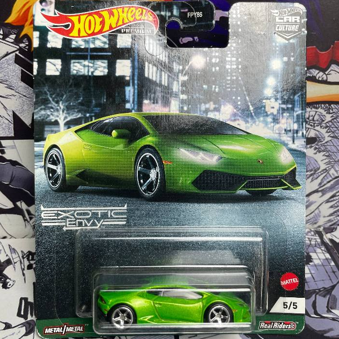 thumbnail image 2 of Hot Wheels Premium Exotic Envy Lamborghini Huracán LP 610-4 Verde – Ca – Chido Toys 2 of 12