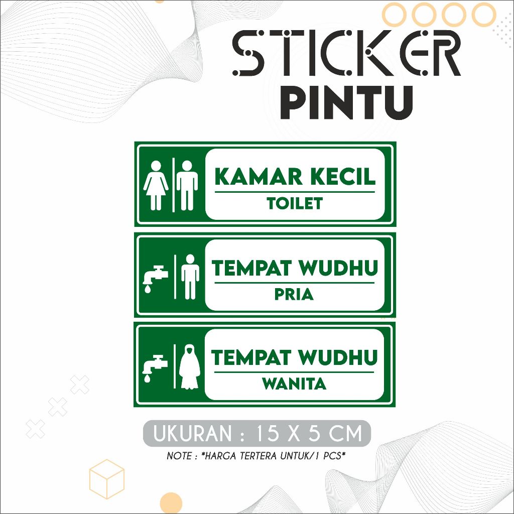 Sticker Label Sign Sign Marking Toilet Door Sticker, Wudhu Holder 10x5 ...