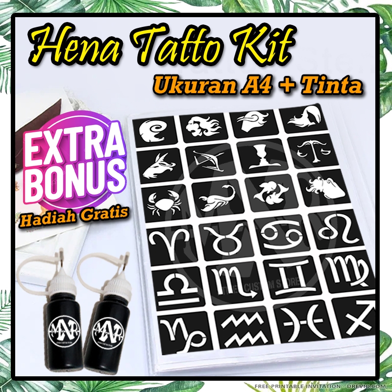 Henna Tattoo Halal Long Lasting Can Custom Hena Kit 10ml Semicolon Hena