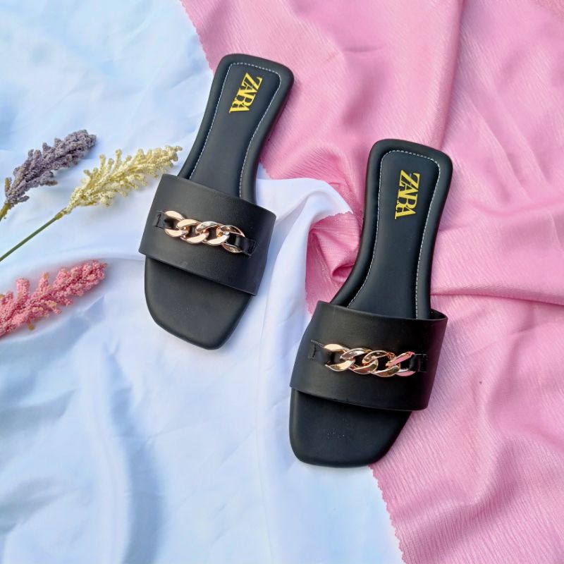 Latest zara Flat Sandals Women's Sandals, price KD 001 Shopee