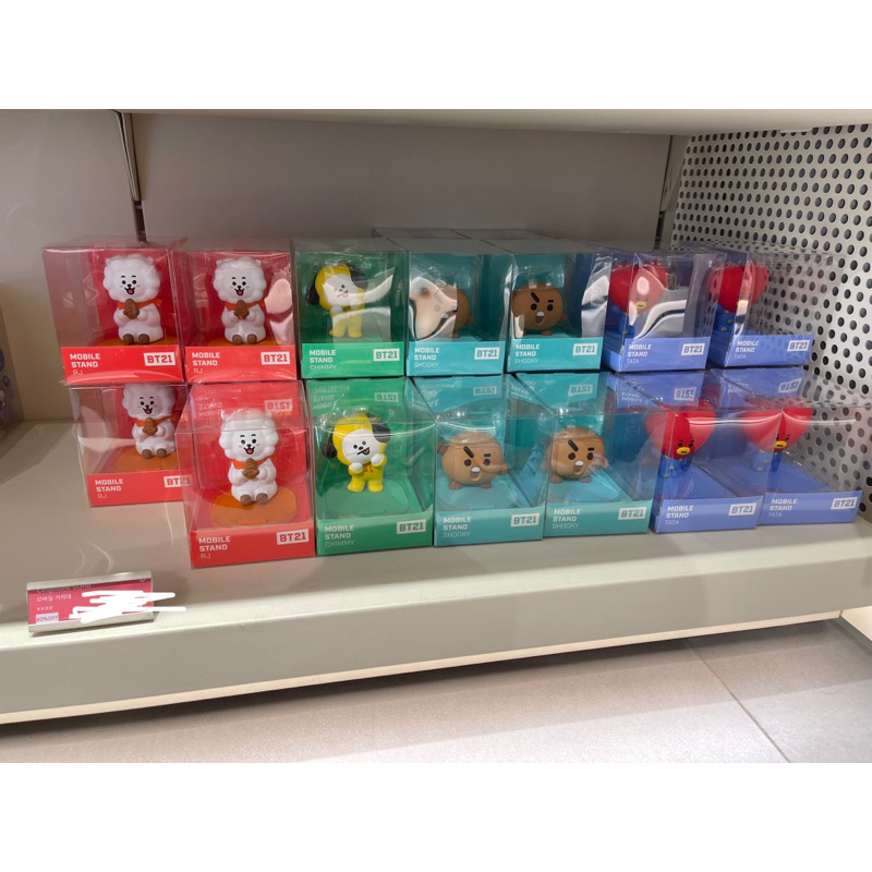 [READY] Bt21 Line Friends Cell phone Stand Mobile Stand Tata RJ 100% ...