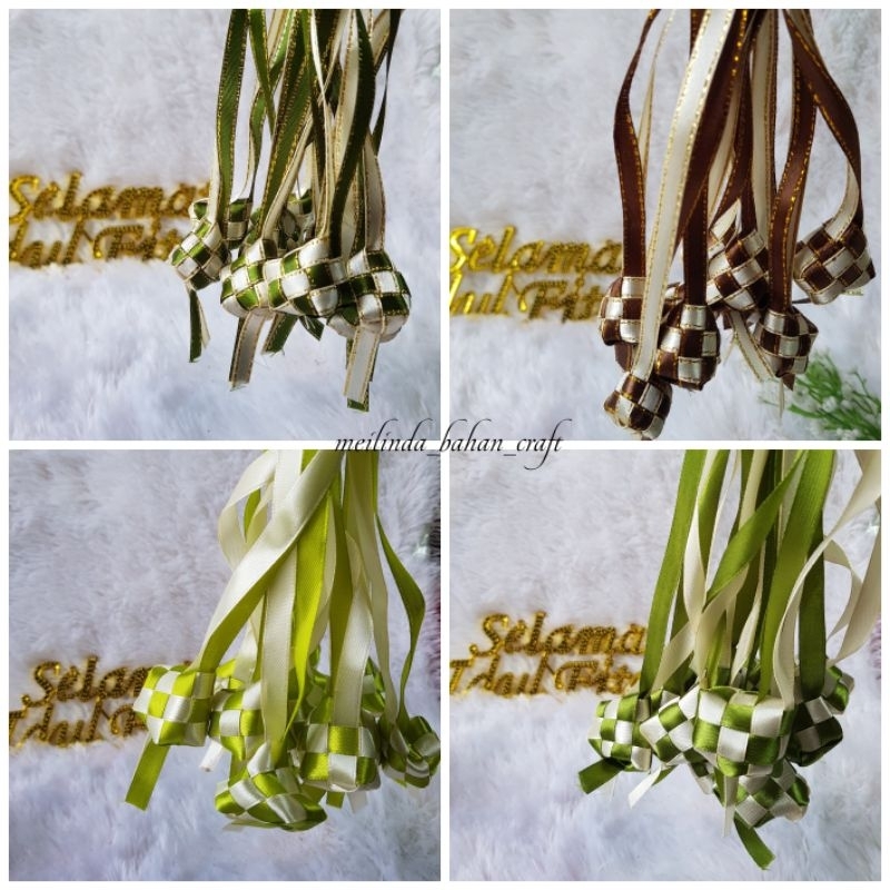 (6 pcs) MINI KETUPAT RIBBONS FOR EID AL-FITR EID MUBARAK KETUPAT ...
