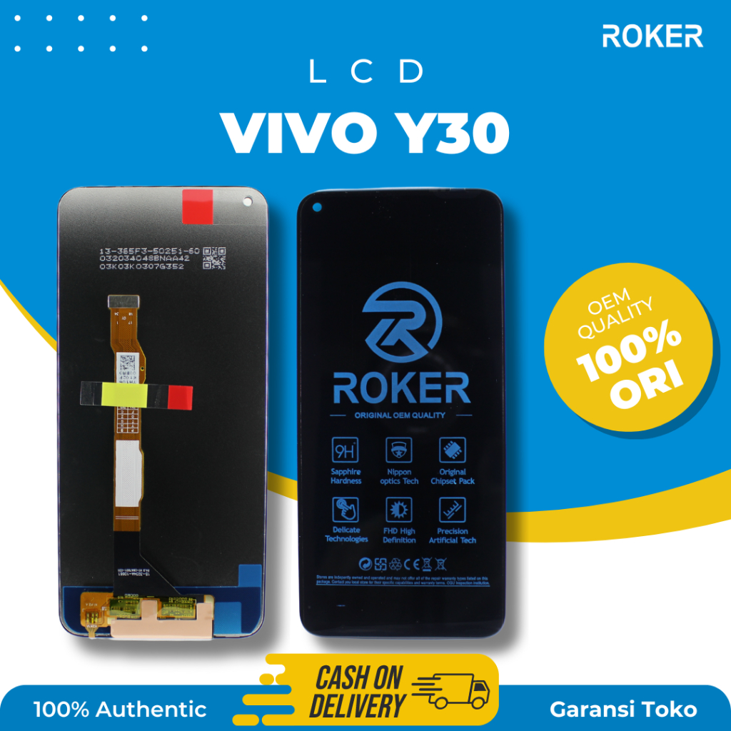 ROKER LCD TOUCHSCREEN VIVO Y30 Y30I 1938 LCD TS FULLSET ORIGINAL BY ROKER