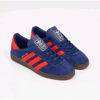 Adidas MUNCHEN DARK BLUE SOLAR RED | Shopee Singapore