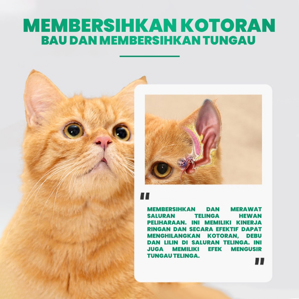 PAWZIO Pet Ear Cleanser 60 ML- Pembersih Telinga Hewan Peliharaan - Gambar 2