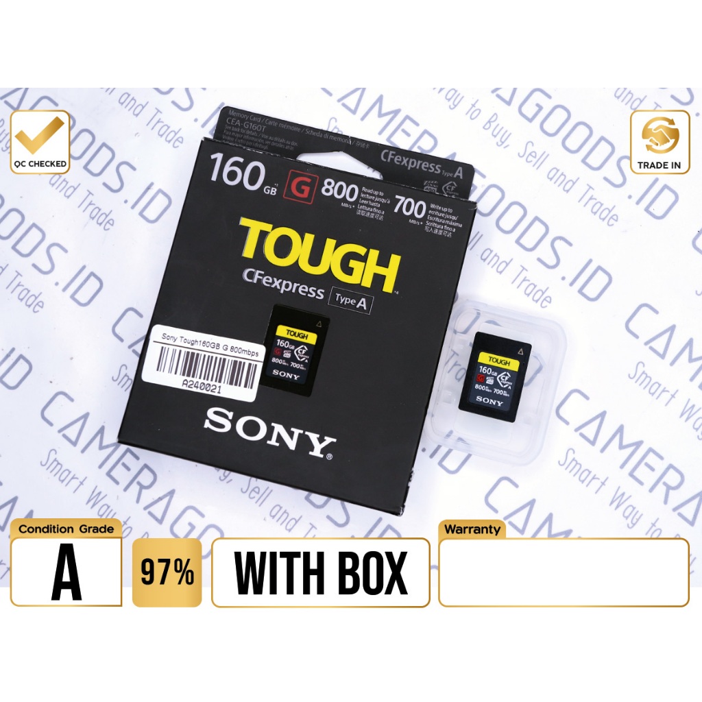 Sony Tough 160GB CFexpress Type A Memory Card G - Grade A