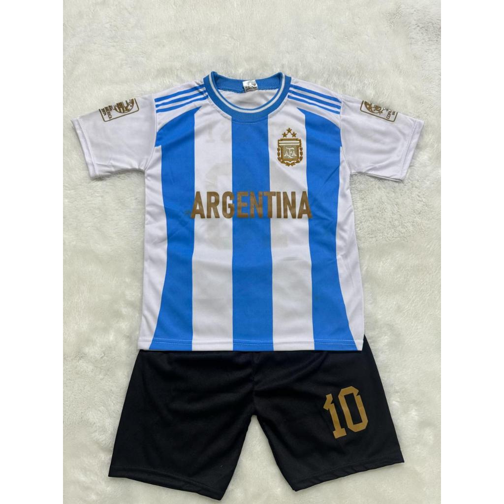 Messi argentina copa america children's football shirts 2024 /stl ...