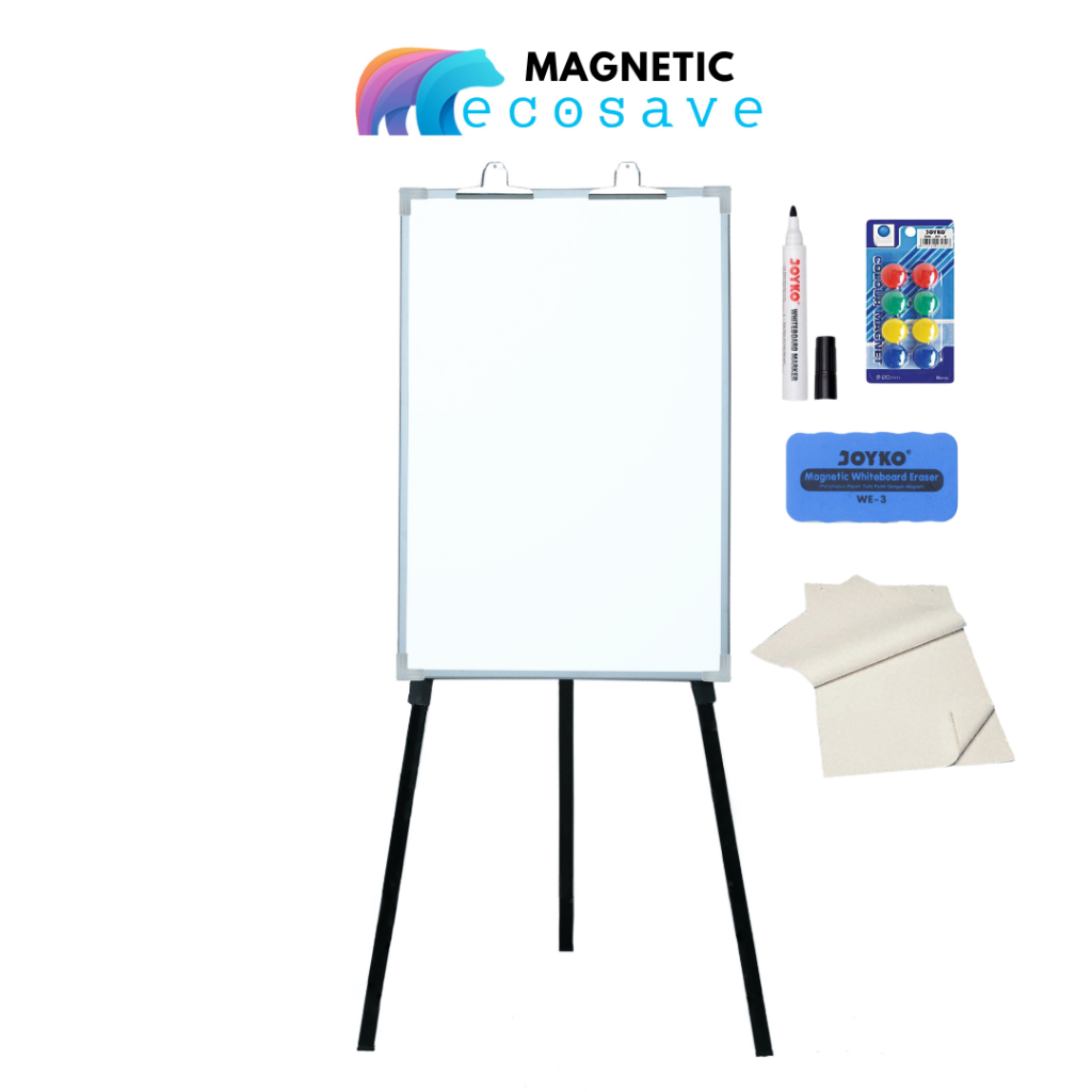 Flipchart Magnetic Flip Chart Whiteboard Standing Portable 3ft Portable ...