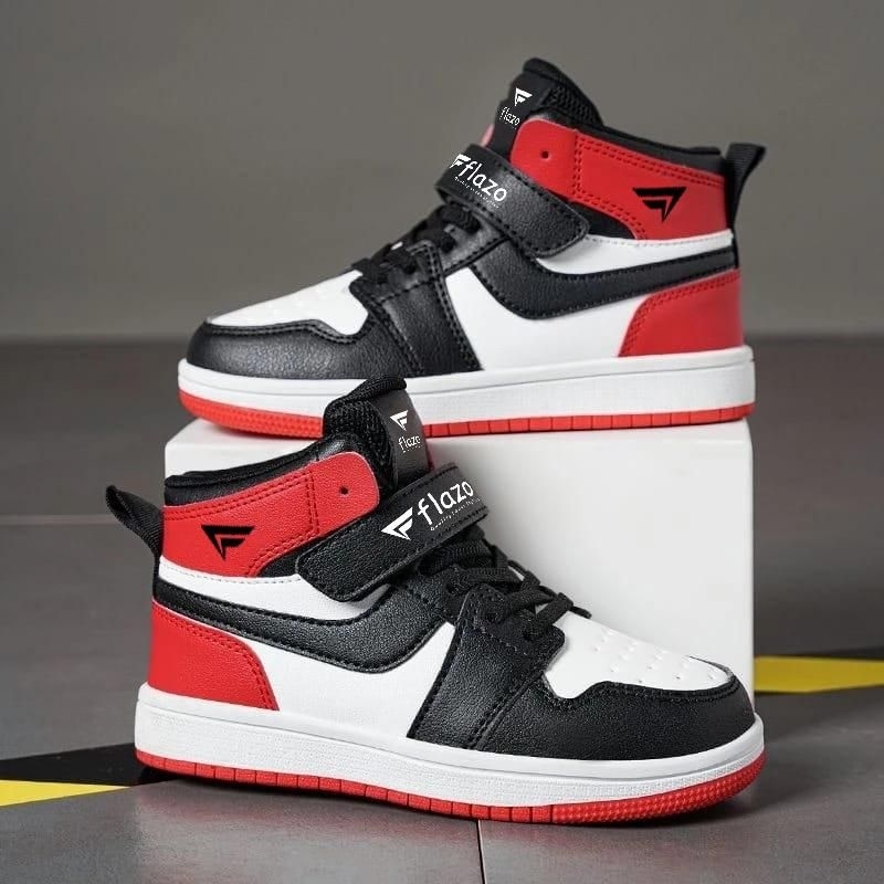 FlAZO Sepatu sneakers Kids anak Laki Laki Perempuan Tali Velcro Sepatu Sekolah Boots size 31 - 40 - Gambar 4