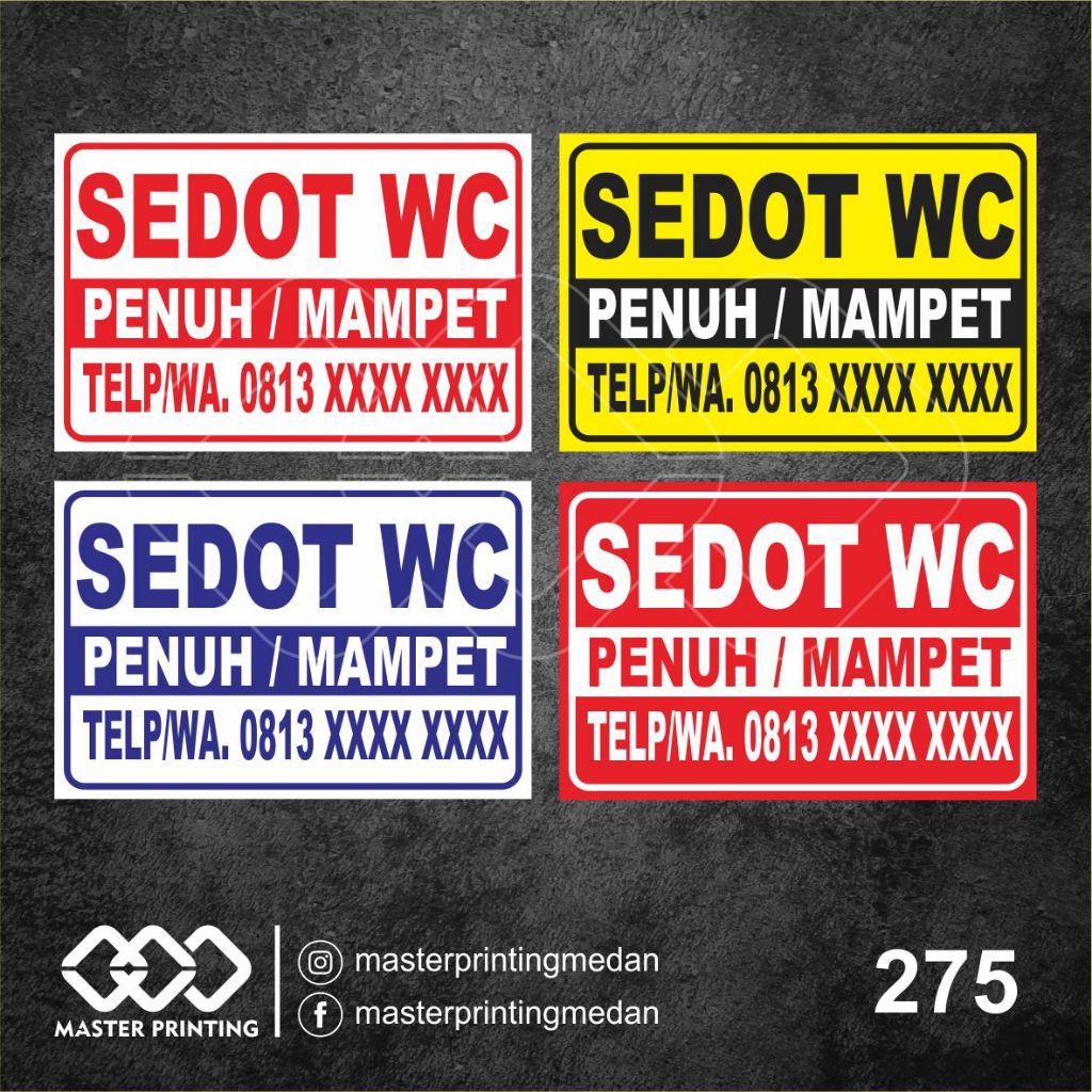 275 - Toilet Suction Stickers, Full/Mocks, Vinyl Stickers, Premium ...