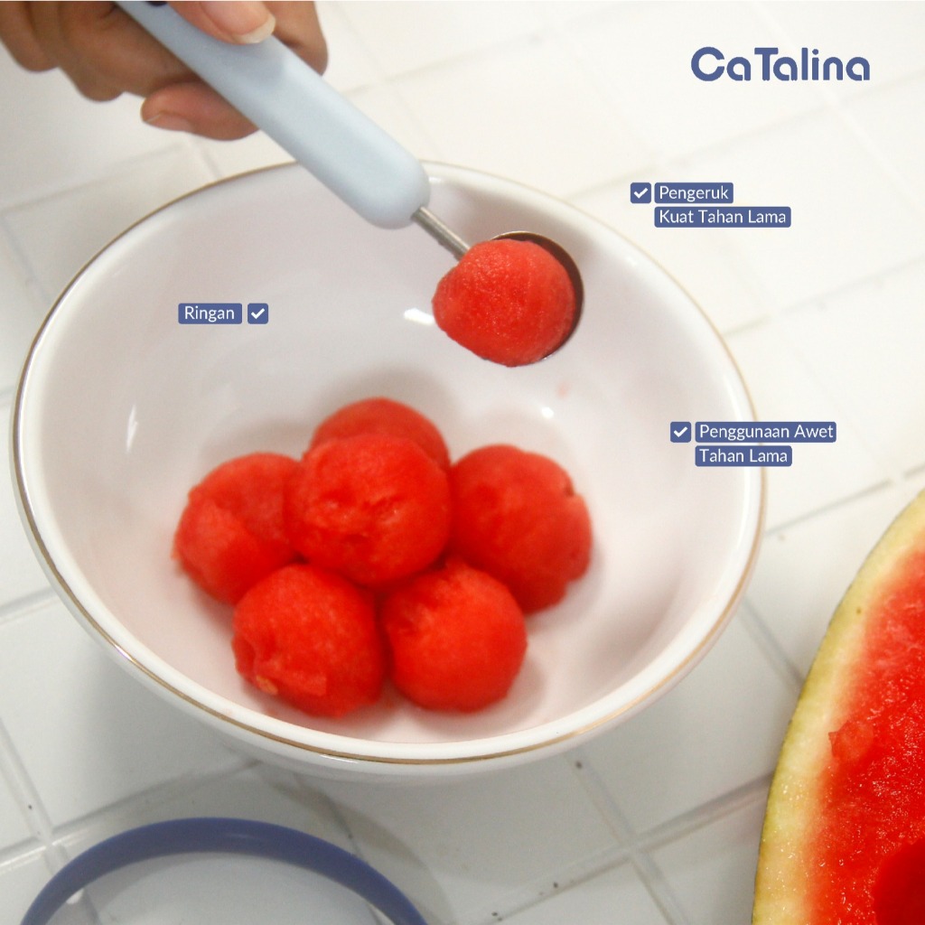Fruit Baller Kerokan Buah Bulat Cetakan Buah 2 In 1 - Gambar 4