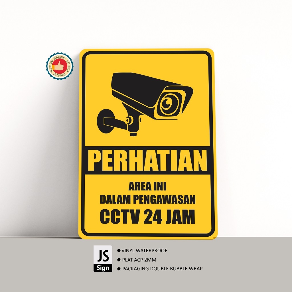 Safetysign K3 - AREA IN CCTV MANAGEMENT + 2mm PLATE | Shopee Singapore