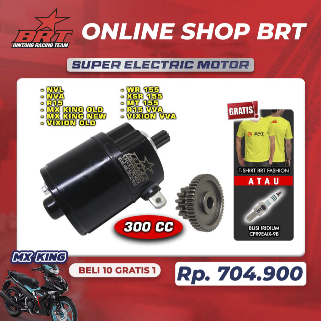 Dinamo Starter Brt Super Electric Motor Mx King Nvl Nva Xabre R Wr