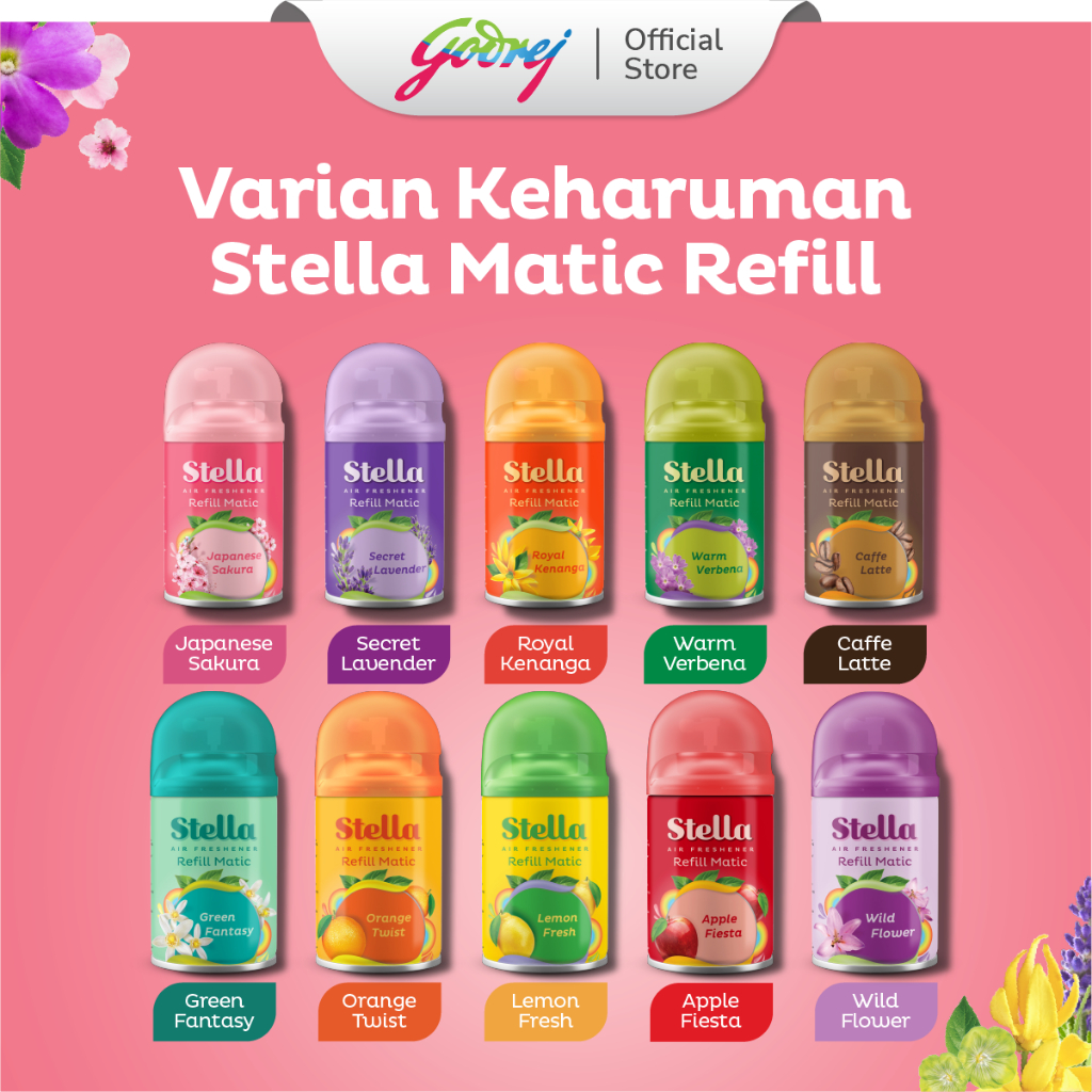 Stella Refill Matic Japanese Sakura 2x 160ml Paket Ekonomis - Pengharum Ruangan Otomatis - Gambar 3