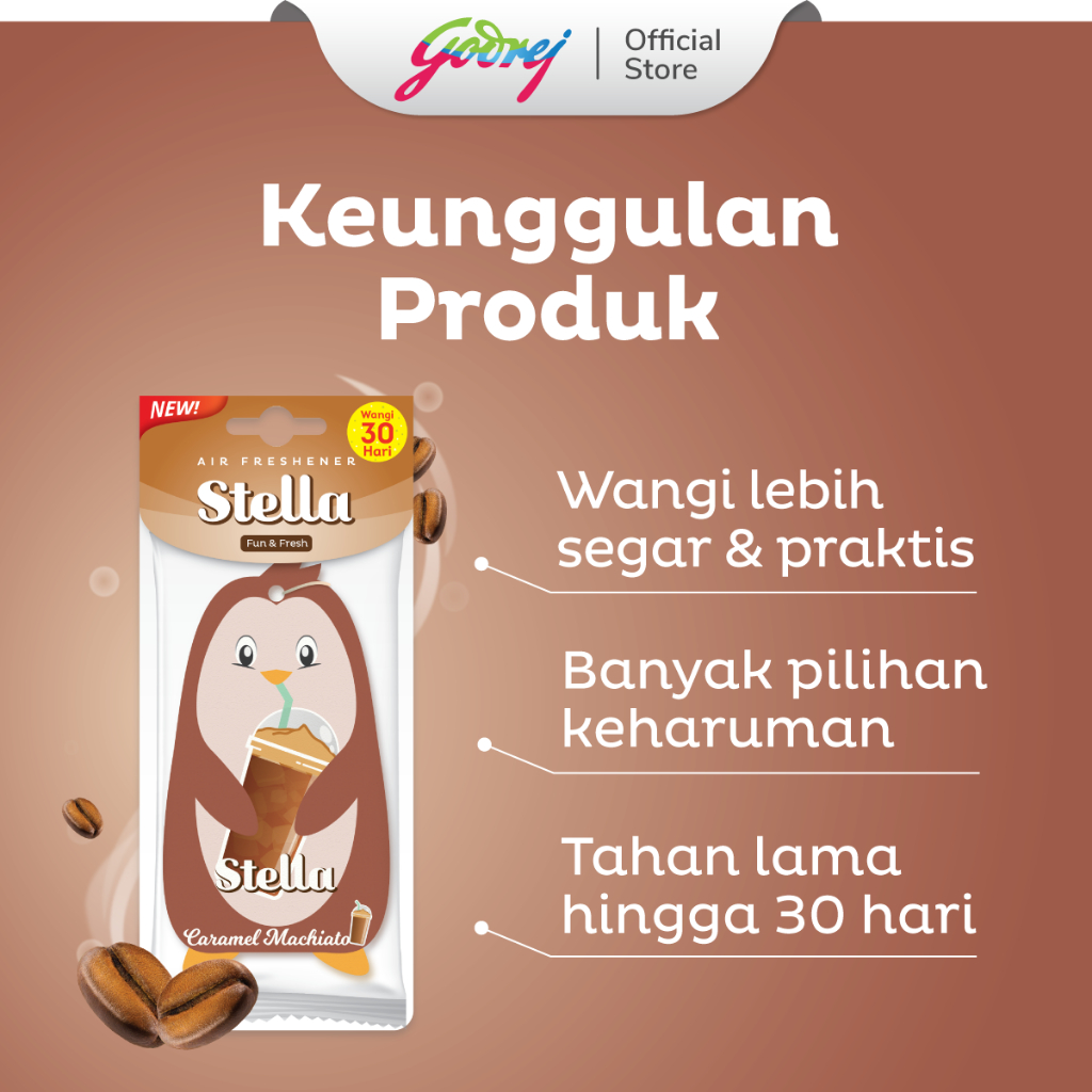 Stella Fun & Fresh Caramel Machiato 20gr Beli 1 Gratis 1 - Pengharum Mobil - Gambar 2