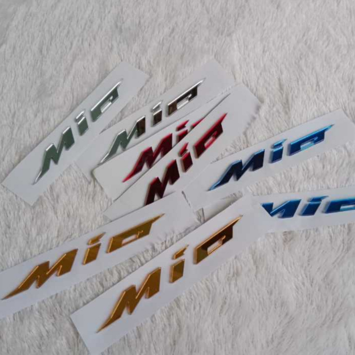 Mio Emblem 3D Embossed Logo Sticker Acrylic Material 2PCS | Shopee ...