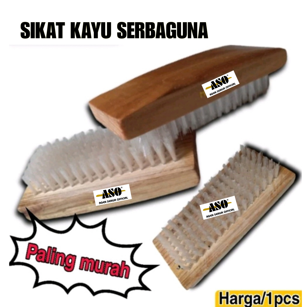 Sikat Cuci Kayu Plastik Serbaguna Baju WC PROMO !!!