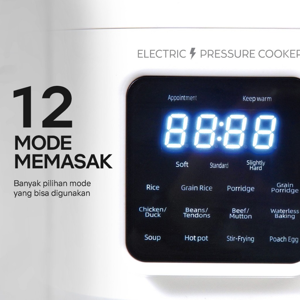 Oxone OX281 Master Electric Pressure Cooker / Presto Elektrik / Multifungsi / MPASI bayi - Gambar 4
