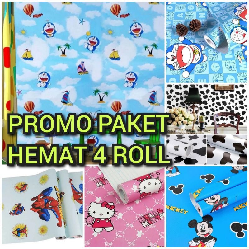 SAVING PACKAGE 4 ROLL Wallpaper Character Avengers Spiderman Hulk ...
