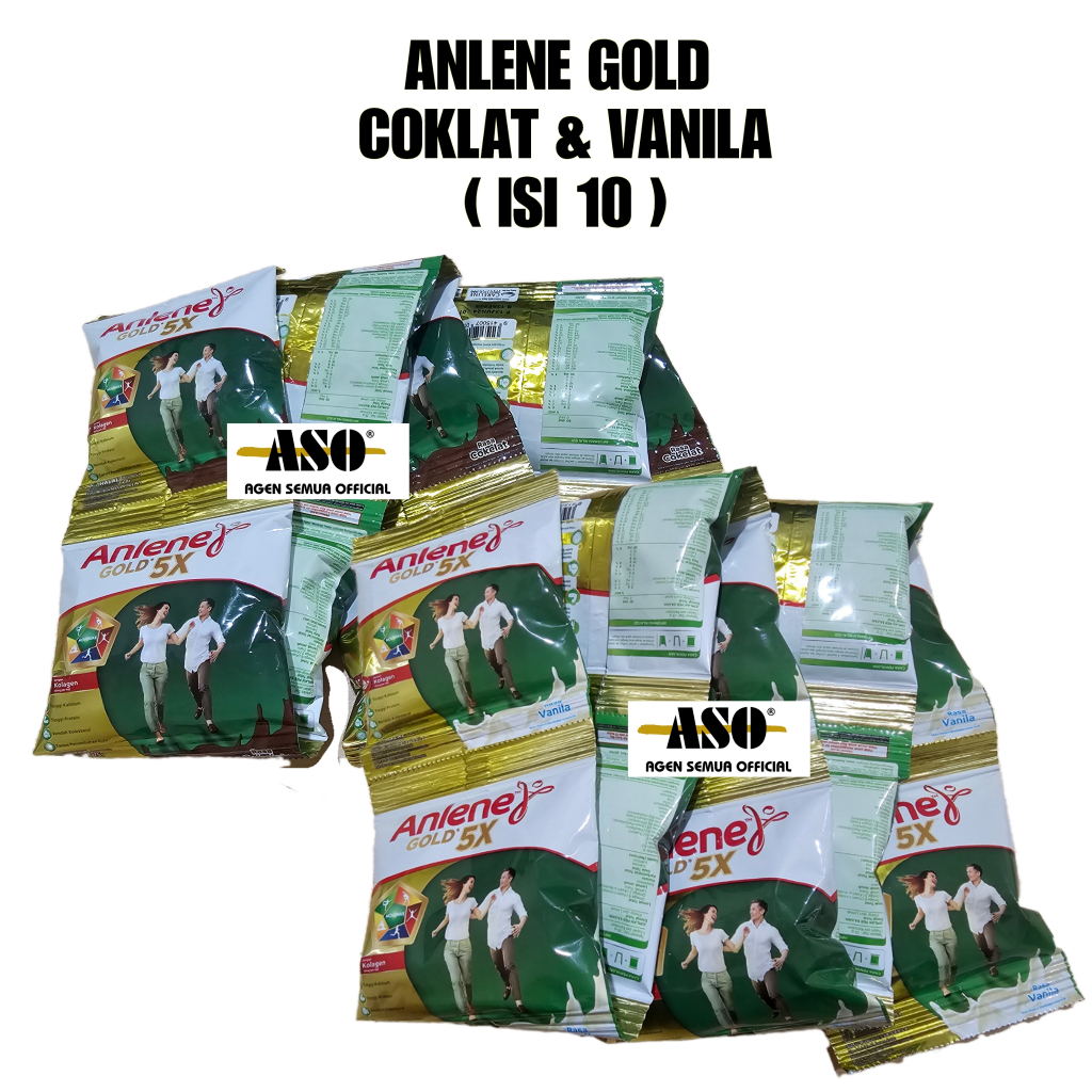 SUSU ANLENE GOLD 5x COKLAT VANILA 25gr RENCENG ( ISI 10 ) READY !!! - Gambar 2