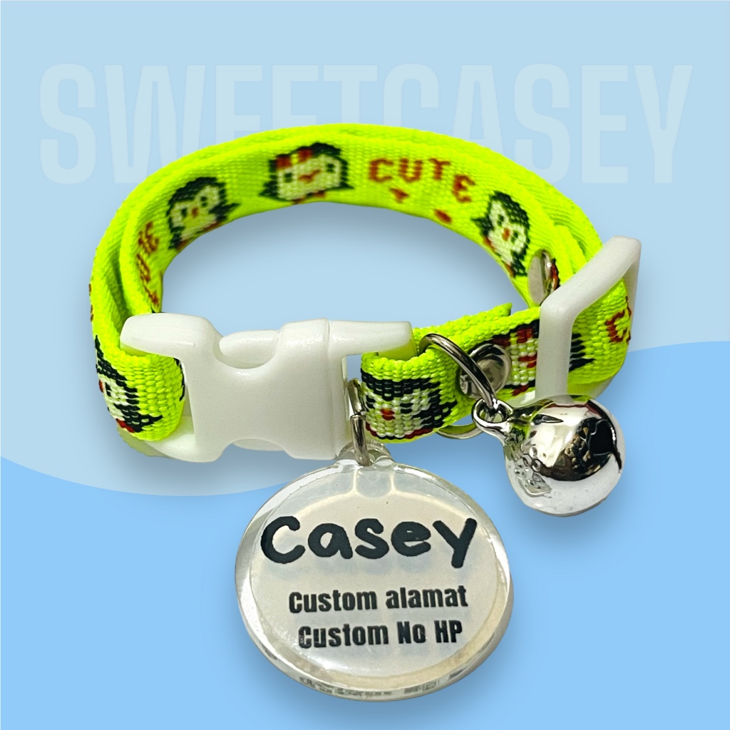 KALUNG KUCING KIBA / KIBA CAT NECKLACE / CUSTOM NAMA