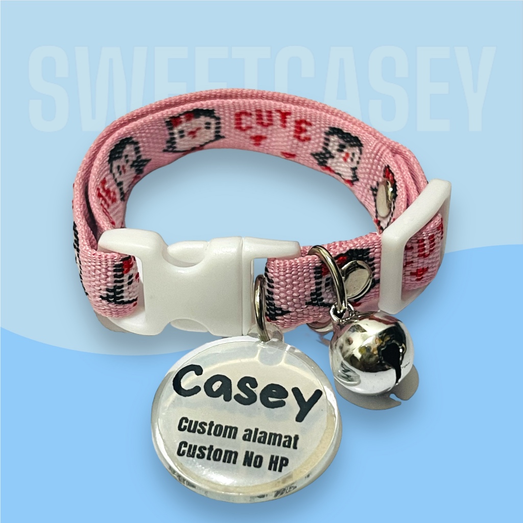 KALUNG KUCING KIBA / KIBA CAT NECKLACE / CUSTOM NAMA - Gambar 3
