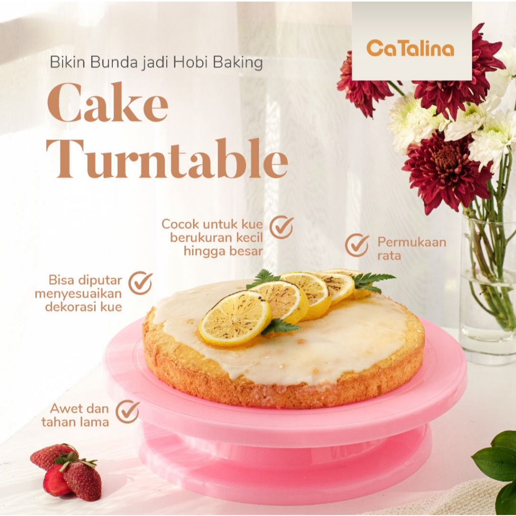 Meja Putar Dekorasi Kue Cake Turntable Cake 28 cm