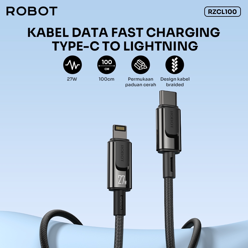 Robot Kabel Data Fast Charging Braided 1M - Gambar 4