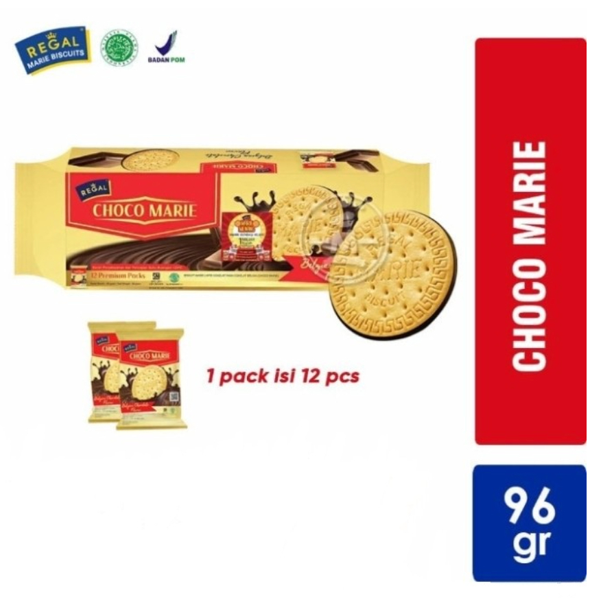 Regal Choco Marie Belgian Chocolate Biscuits 96 grams (Contents 12 ...