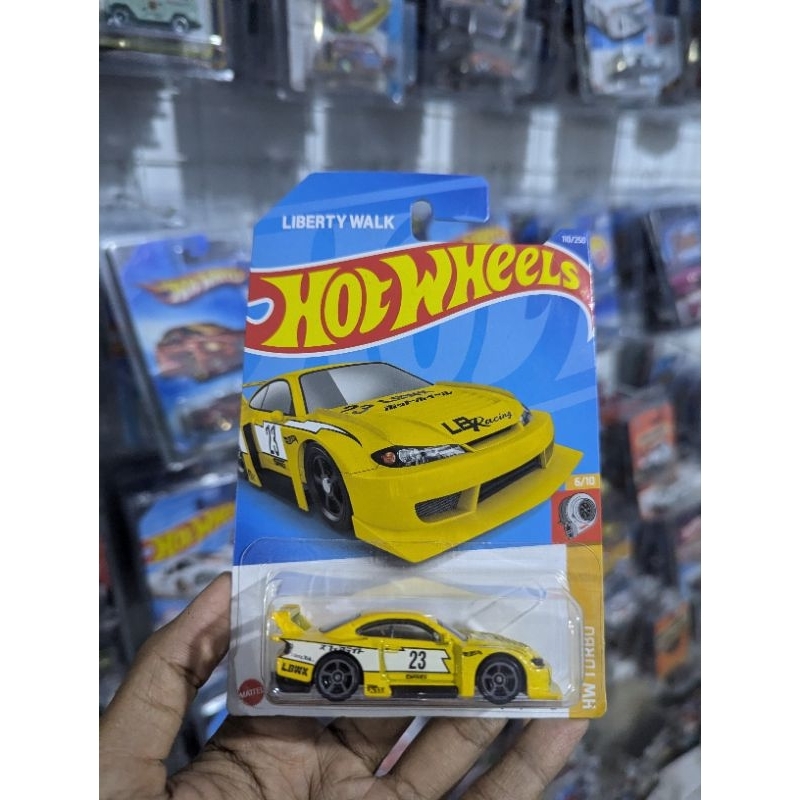 Hot Wheels Nissan Silvia S15 LBWK Yellow Japan Card (Crinkled Card ...