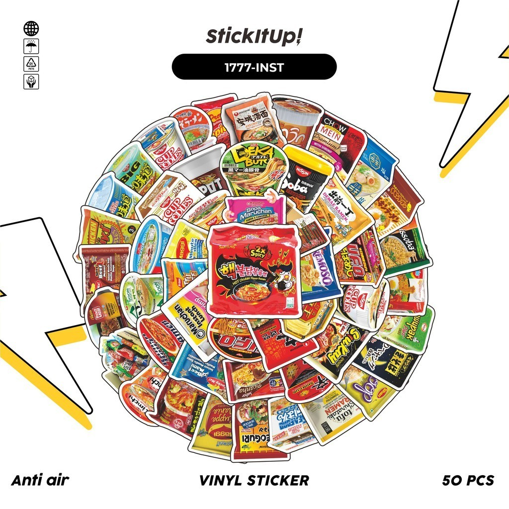 HP COD COD COD COD 50 Pcs Stickers Pack INSTANT NOODLE Cute Aesthetic ...